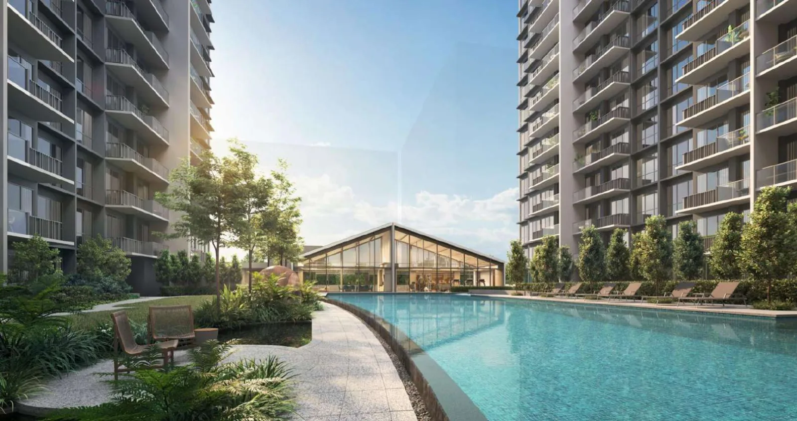 Lap pool and Aqua Lounge at Lucerne Grand